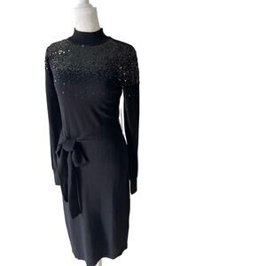 Eliza J Women’s BodyCon Black Long sleeve Evening Dress Size S